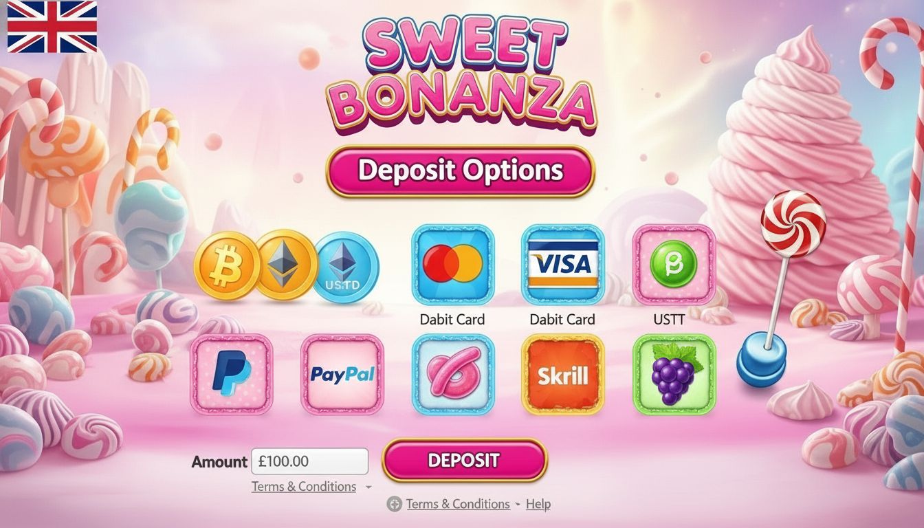Icons of crypto, debit cards and e-wallets on UK casino cashier
